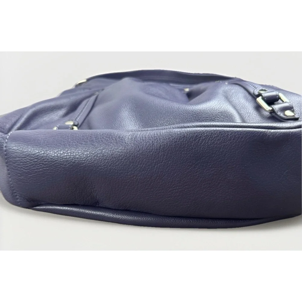 Karla Hanson Purple Hobo Shoulder Bag Vegan Leather Slouch Purse‎ Handbag